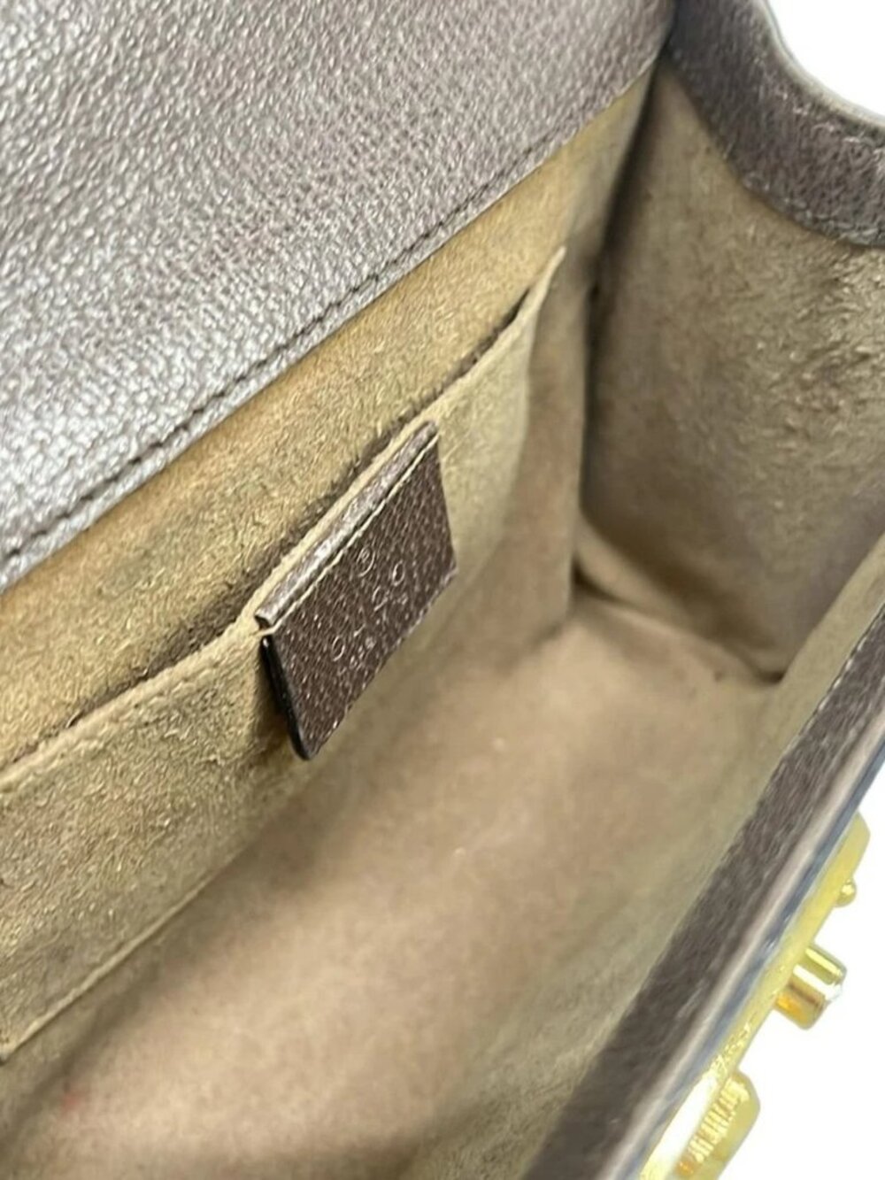 GUCCI Padlock Small,Guccitian 409487 Beige Dark Brown Multi PVC Leather - - Picture 12 of 15